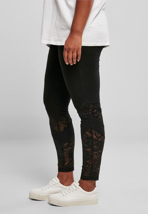 Immagine prodotto Urban Classics Leggings donna a vita alta con inserto in pizzo (4XL)