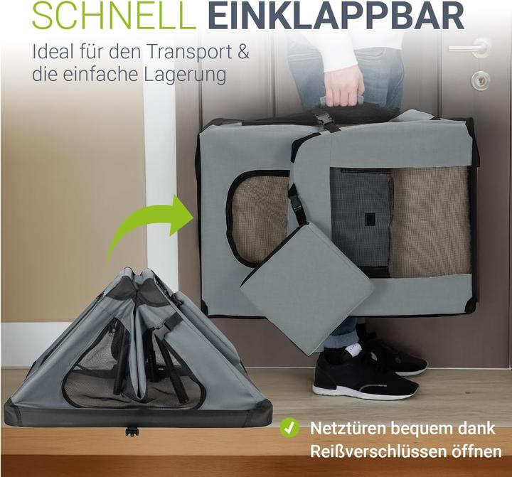 Produktbild Hauptner Hundetransportbox (faltbar) (Hund, Sicherheitsverschluss, Waschbar, Atmungsaktiv)