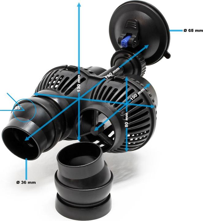 Actual product image SunSun JVP-202A Dual Circulation Pump Wavemaker Suction Cup Holder 12000l/h 24W Aquarium Water Pump for Fis