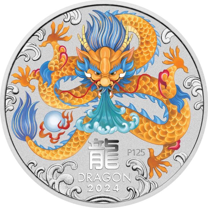 The Perth Mint Silber Lunar Drache 1000 g coloriert - 2024 (1.00, 2024)
