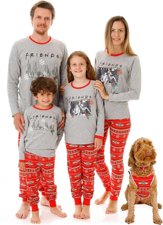 Produktbild Friends Schlafanzug mit langer Hose weihnachtliches Design (S)