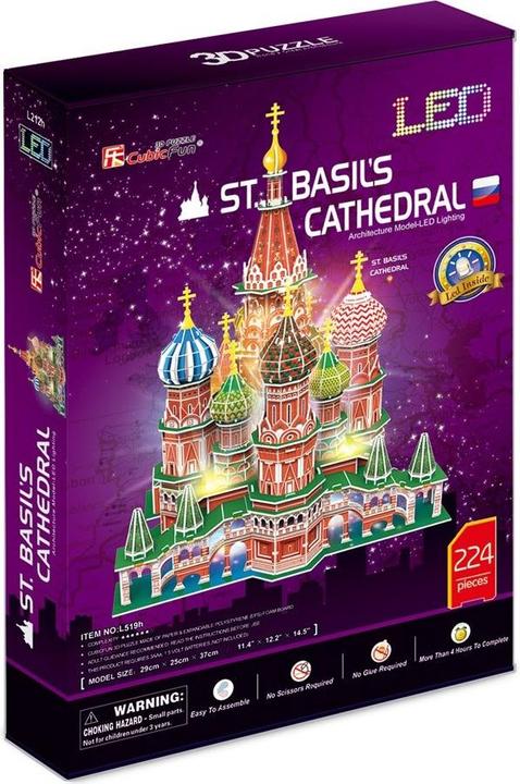 Immagine prodotto Cubicfun 3D siaurapjūklis "Šv. Bazilio katedra" (LED) (224 pezzi)