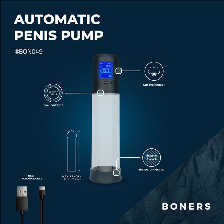 Actual product image Boners Penis Pump with LCD Screen