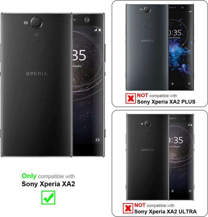 Actual product image Cadorabo TPU Matt Metallic Cover (Sony Xperia XA2)