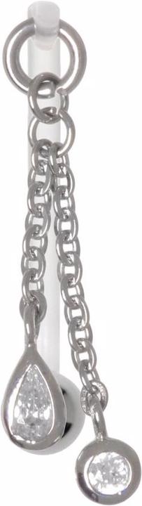 Actual product image Bijouteria Genital piercings (Bioplastic, Surgical steel 316L, Zirconia)
