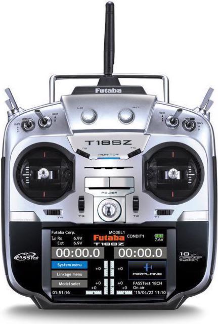 Actual product image Futaba T18SZ Solo transmitter mode 1