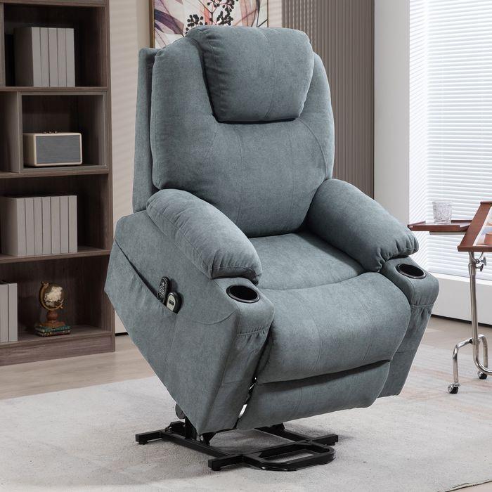 Actual product image Swisshandel24 Massage chair stand-up aid, electric, with 8 massage points, reclining function, heating function