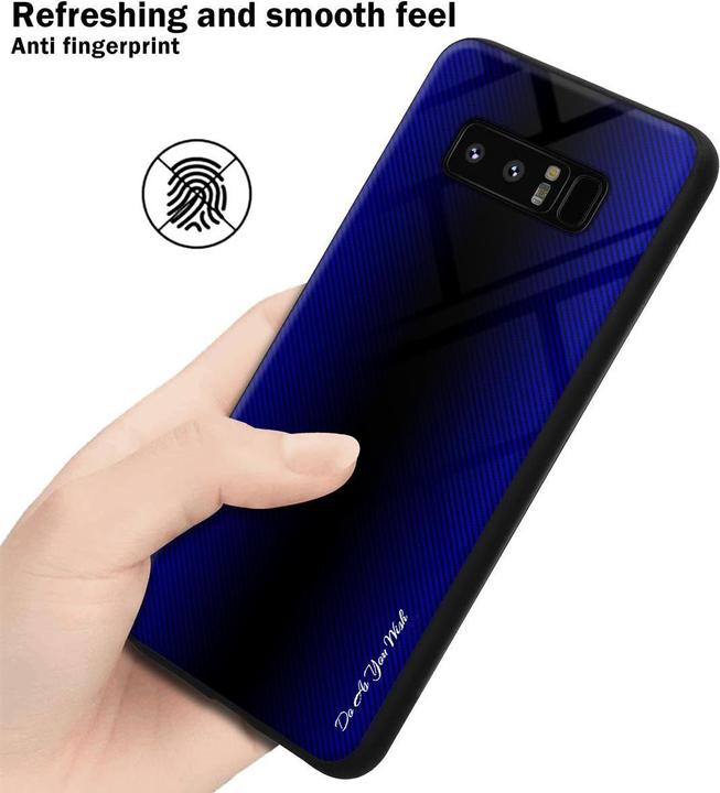 Actual product image Cadorabo TPU Striped Glass Cover (Samsung Galaxy Note 8)
