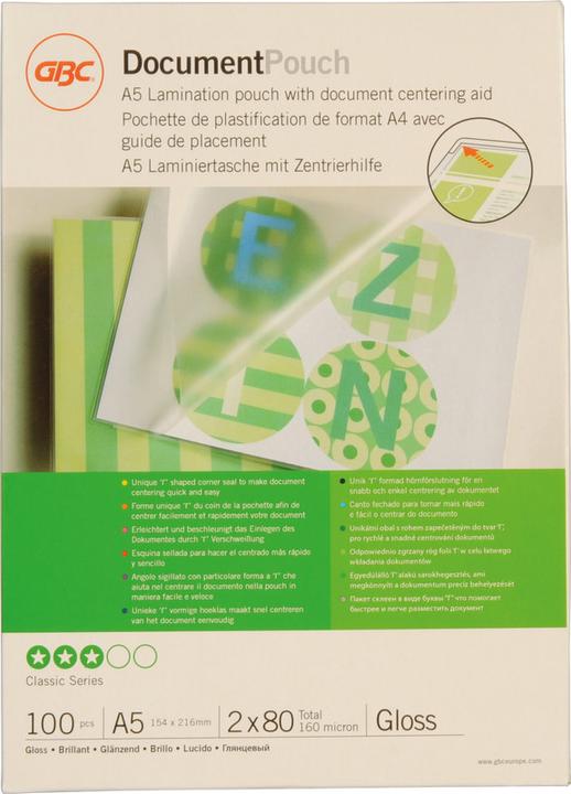 Actual product image GBC Premium quality laminating films (A5, 100 Piece, 80 µm)
