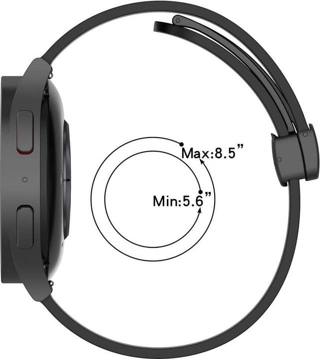 Actual product image Cover-Discount Silicone replacement bracelet 20mm black (20 mm, Silicone)