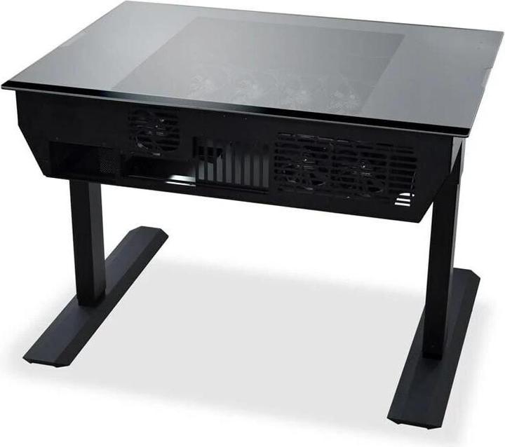 Produktbild Lian-Li DK-04F Schreibtischkoffer (höhenverstellbar) - Schwarz (ATX, mATX, Mini-ITX, E-ATX)