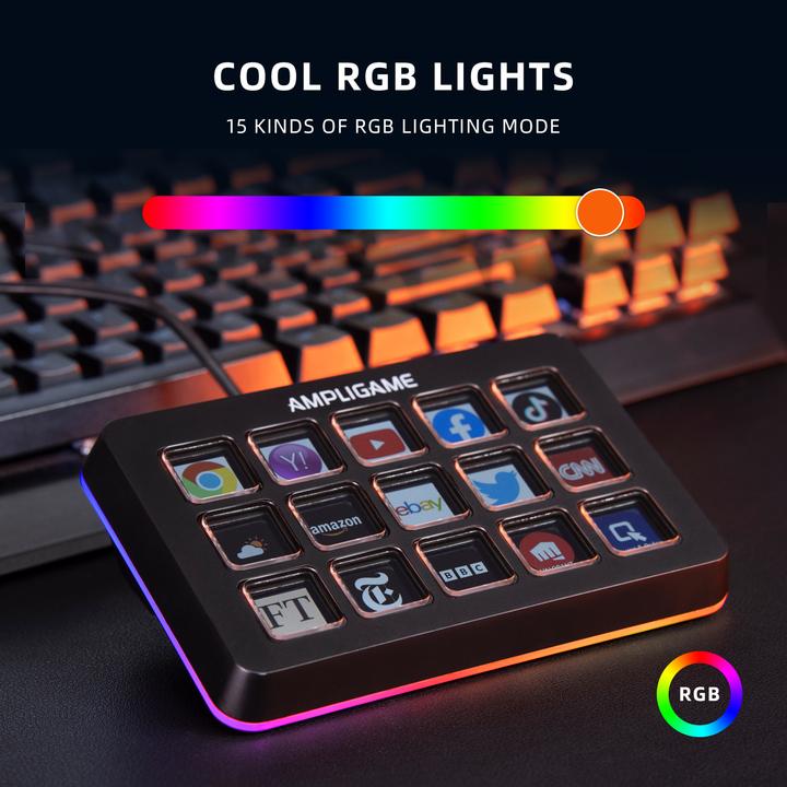 Produktbild Fifine D6 LCD keyboard Programmable Desktop Controller with LCD Display Keys