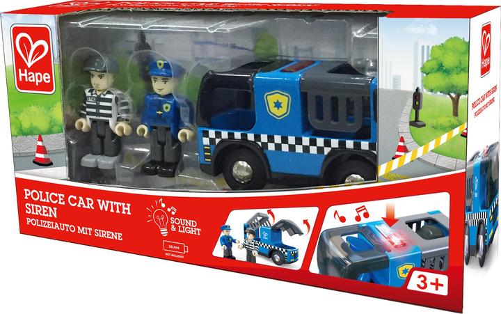 Actual product image Hape Police car with siren