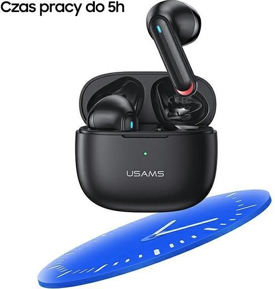 Actual product image Usams Słuchawki Bluetooth 5.2 TWS NX10 Series Dual mic bezprzewodowe biały/white BHUNX02 (ANC, 5 h, Wireless)