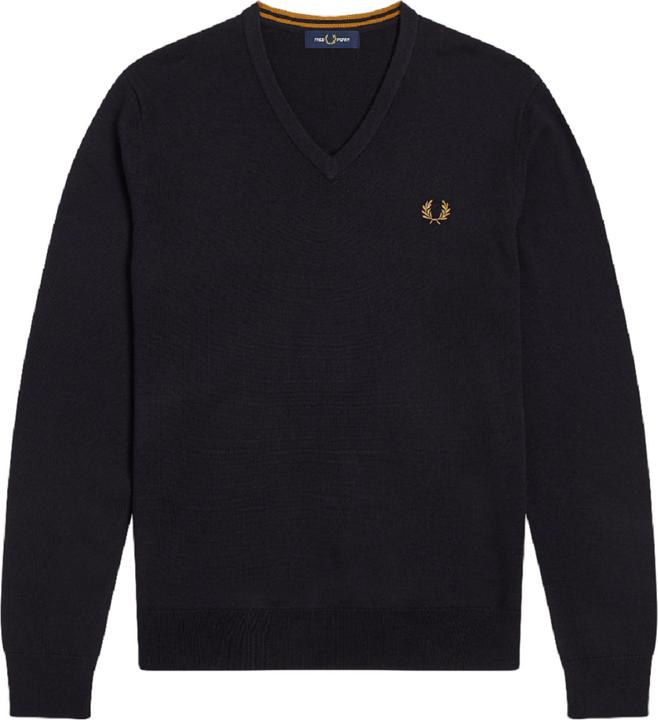 Fred Perry Classic V Neck Jumper Navy