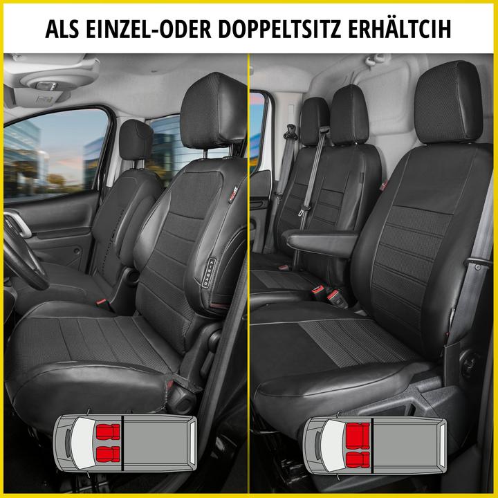 Produktbild Walser Premium Autositzbezug für VW T4 1990-2004, 2 Einzelsitzbezüge vorne