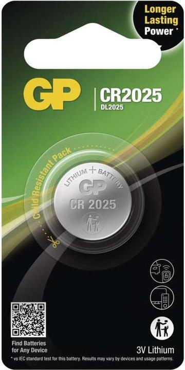 Produktbild GP Batteries Cr2025 (1 Stk., CR2025, 165 mAh)