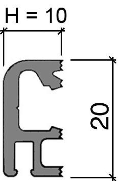 Actual product image Hebgo Retaining profiles 124/126