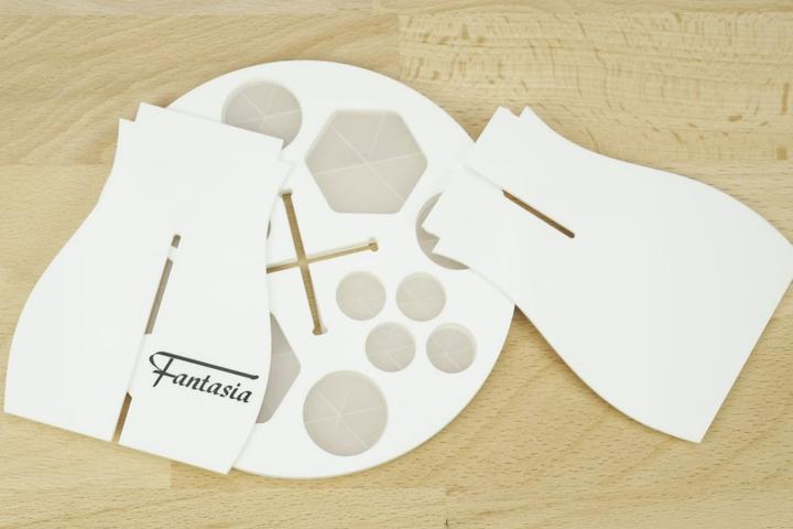 Image du produit Support à pinceaux rond blanc pour 14 pinceaux
