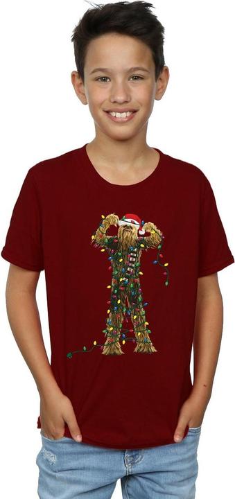 Immagine prodotto Star Wars Chewbacca Christmas Lights Maglietta Ragazzi (140, 146)