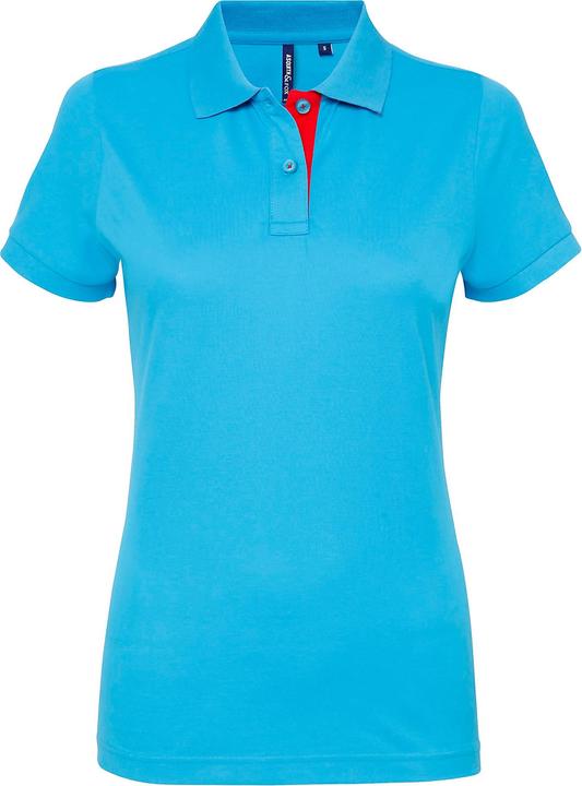 Asquith & Fox Kurzarm Kontrast Polo Shirt