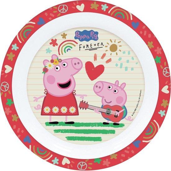 Actual product image children's plate, bowl and glass crockery set jemini peppa pig