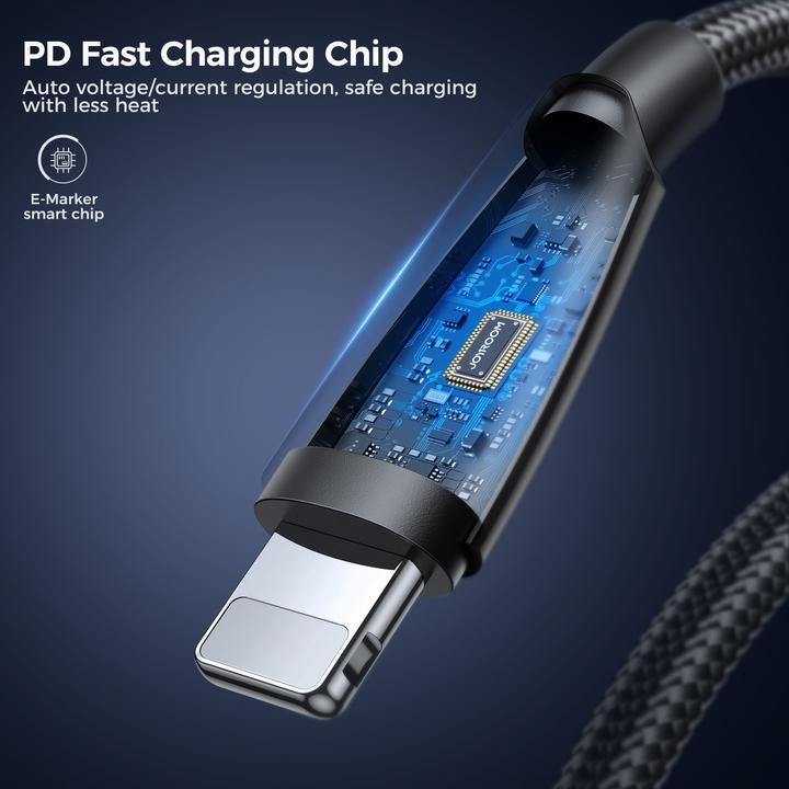Image du produit Joyroom Câble Pioneer Series SA31-CL3 USB-C / Lightning 30W 1,2m - noir (1.20 m, 30 W)