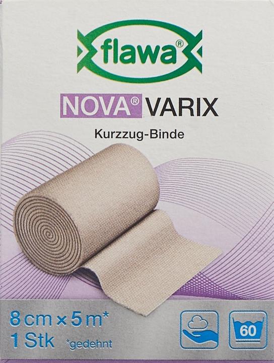 Actual product image Flawa Nova Varix short-stretch bandage skin-coloured 8 cm x 5 m