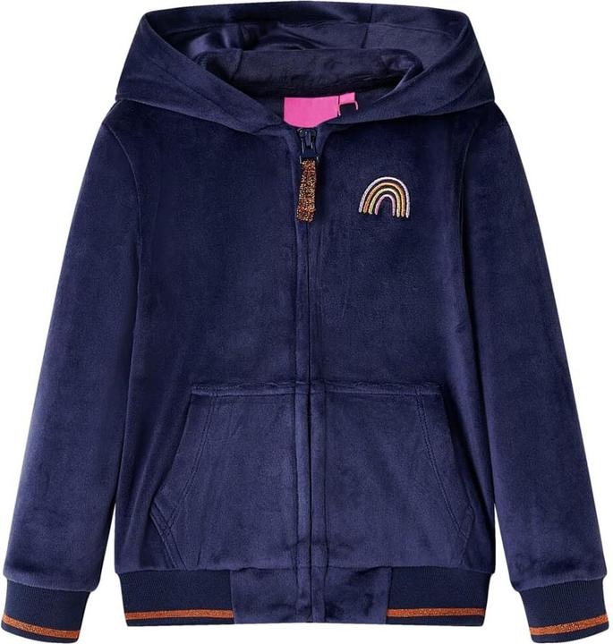 Image du produit VidaXL Veste à capuche enfant bleu marine 116,Composition : 94% Polyester (116)