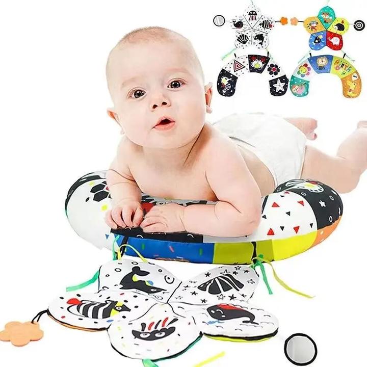 Actual product image Activity Board Baby Pillow Toy Black White High Contrast Baby Toy for Babies Newborns Infants 0-6