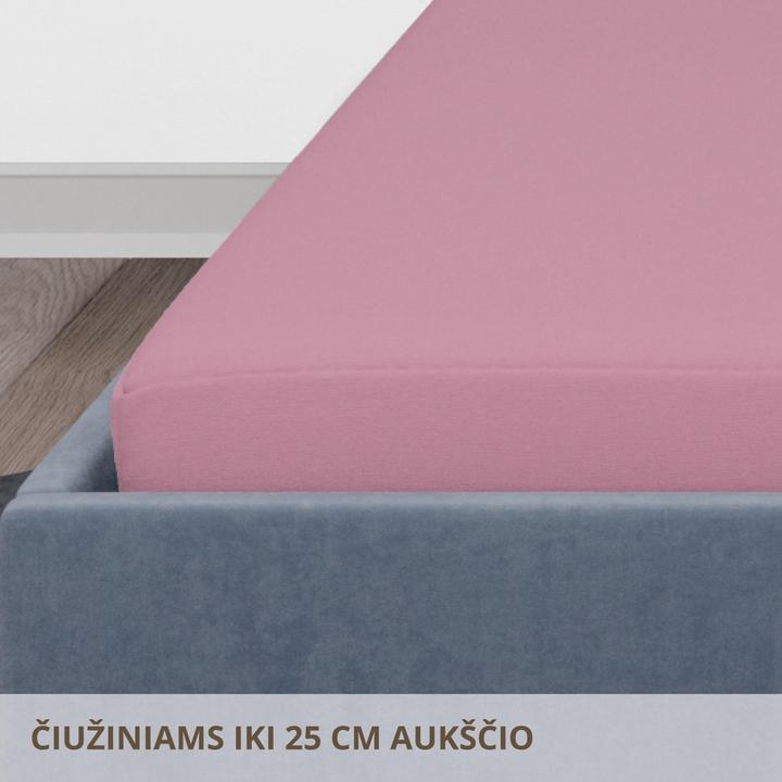 Actual product image Domoletti FITTED SHEET SATEEN 180X200+25 PINK (180x200 cm)