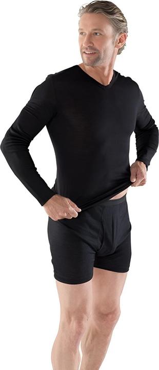 Actual product image Eusana Herren Langarm Leibchen L V Ausschnitt schwarz (0.50 l)