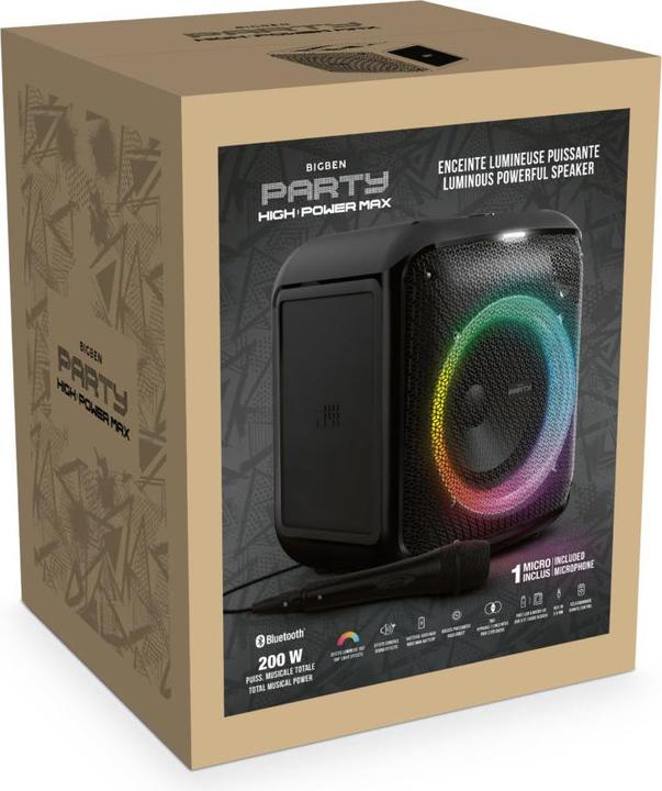 Image du produit Bigben Max - Enceinte Bluetooth (4 h, Sans source d'énergie externe)