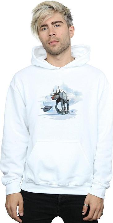 Actual product image Star Wars Mens Christmas AT-AT Reindeer Hoodie (M)