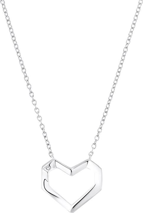 Produktbild S.Oliver Halsschmuck für Damen, 925 Sterling Silber, Zirkonia synth. | Herz (925er Silber, 42 cm)