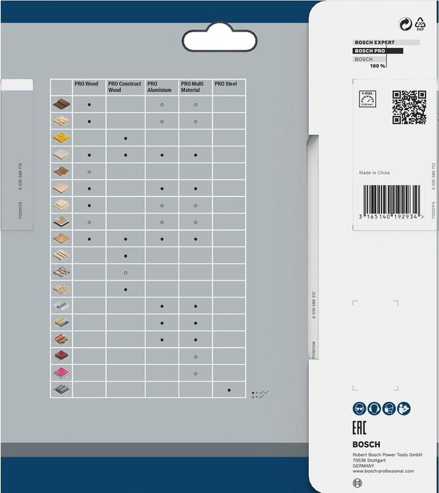 Produktbild Bosch Professional Zubehör PRO Multi Material Kreissägeblatt, 160 x 2,4 x 20 mm