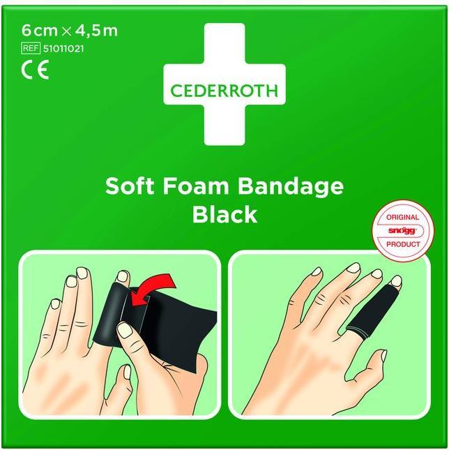 Actual product image Cederroth Soft Foam Bandage black (1 x)