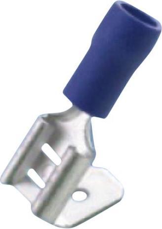 RND Electronics Piggyback Clamp Vinyl Blue 6.3 x 0.8 mm Pack of 100