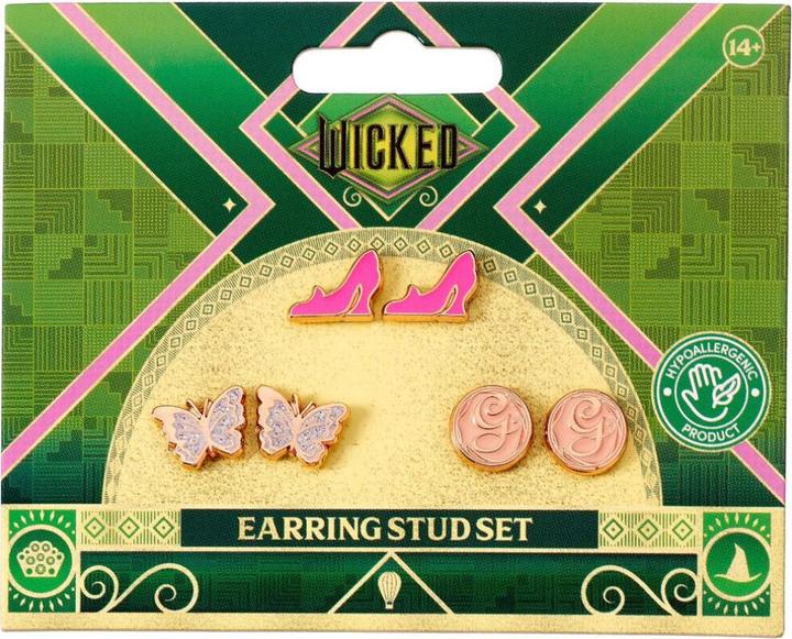 Produktbild Carat Wicked Glinda Set of 3 Stud Earrings - Butterfly, Glinda's Shoes & Glinda 'G'