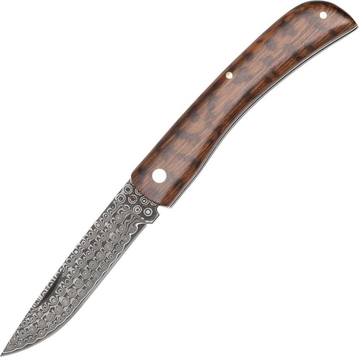 Image du produit Haller Couteau de poche damas en bois de serpent à motif de roses (8 cm)