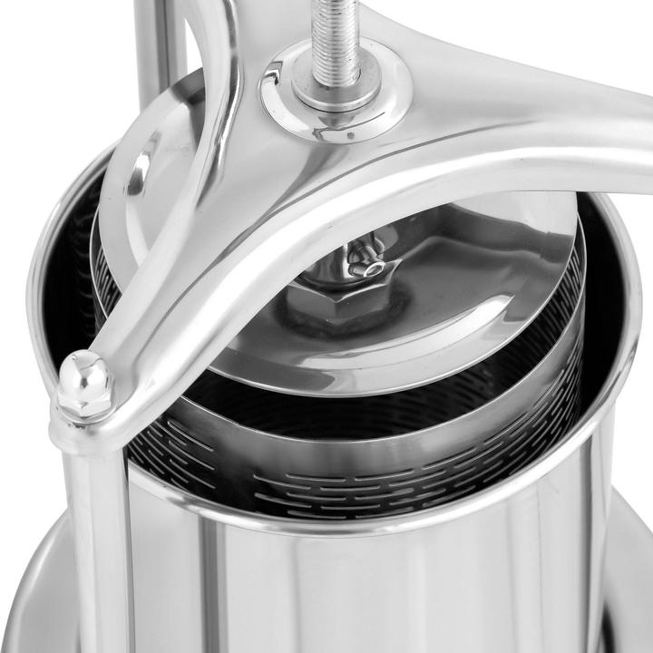 Produktbild Royal Catering Obstpresse Saftpresse Weinpresse Fruchtpresse Edelstahl 3 L + 5 Presstücher (EU-Stecker)
