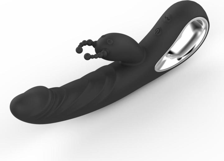 Actual product image Erolab Cheeky Bunny G-Spot and Clitoral Massager Black (ZYCP01b)