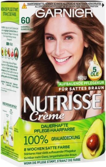 Actual product image Pierre Fabre Garnier Nutionse, 60 Caramel Dark Blonde, Hair Dye (60 Dark caramel blonde)