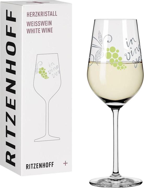 Actual product image Ritzenhoff Heart crystal white wine glass White wine 002 (36.40 cl, 1 Glasses, White wine glasses)