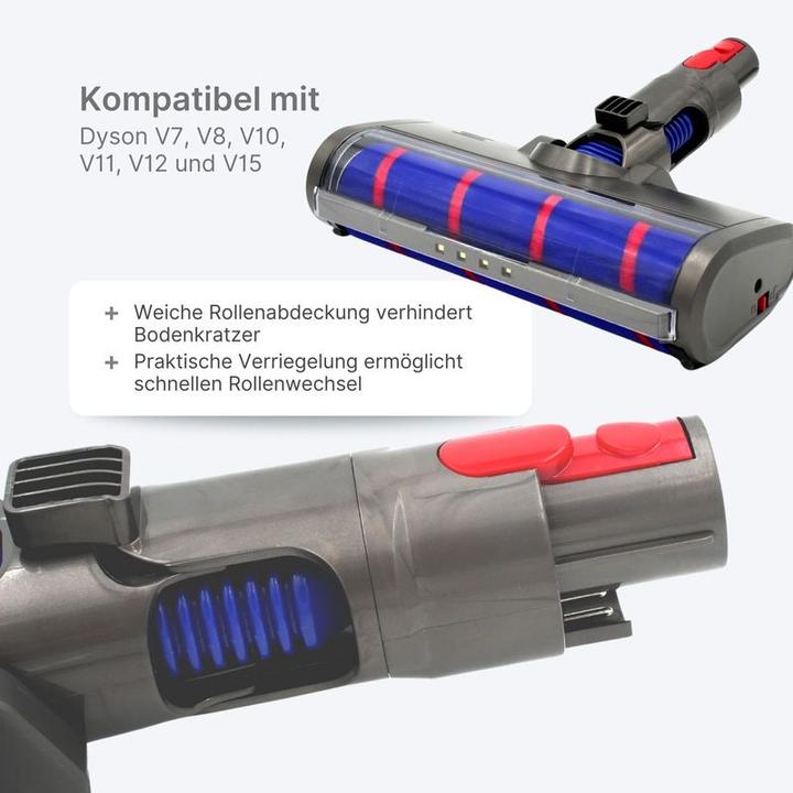 Produktbild Hermex Alternative Bodendüse Dyson V7 V8 V10 V11 V12 V15 Staubsaugerbürste