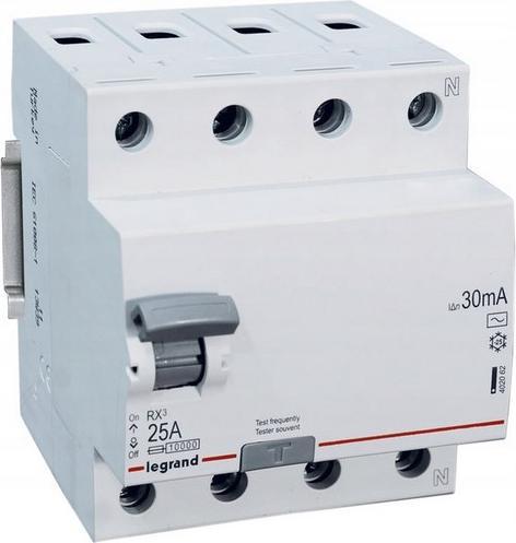 Actual product image Legrand RCD SWITCH LE-402062 THREE-PHASE, AC-TYPE 30 mA 25 A