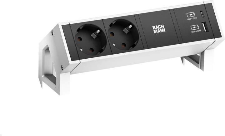 Produktbild Bachmann DESK2 2xCEE7/3 1xUSB A&C 22W (2 x, CEE 7/3, 0.20 m)