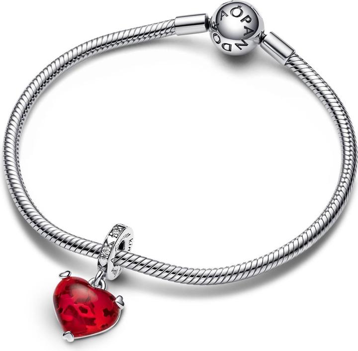 Immagine prodotto Pandora Charm in vetro di Murano rosso Disney Mickey & Minnie Mouse Kiss (Argento 925)