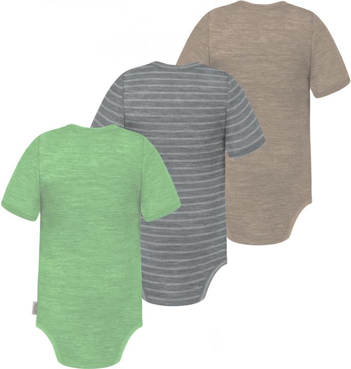Immagine prodotto Normani Set di 3 body baby in merino a maniche corte "Tauranga" - 9295 (74)