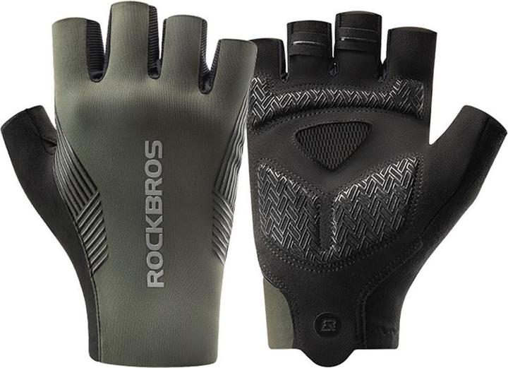 Actual product image Rockbros cycling gloves spring/summer/autumn, short fingers, size: XL - green (XL)